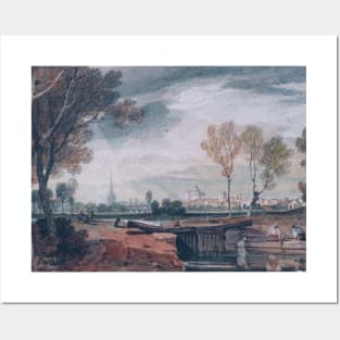 Abingdon from the Thames Navigation, 1804 Posters and Art